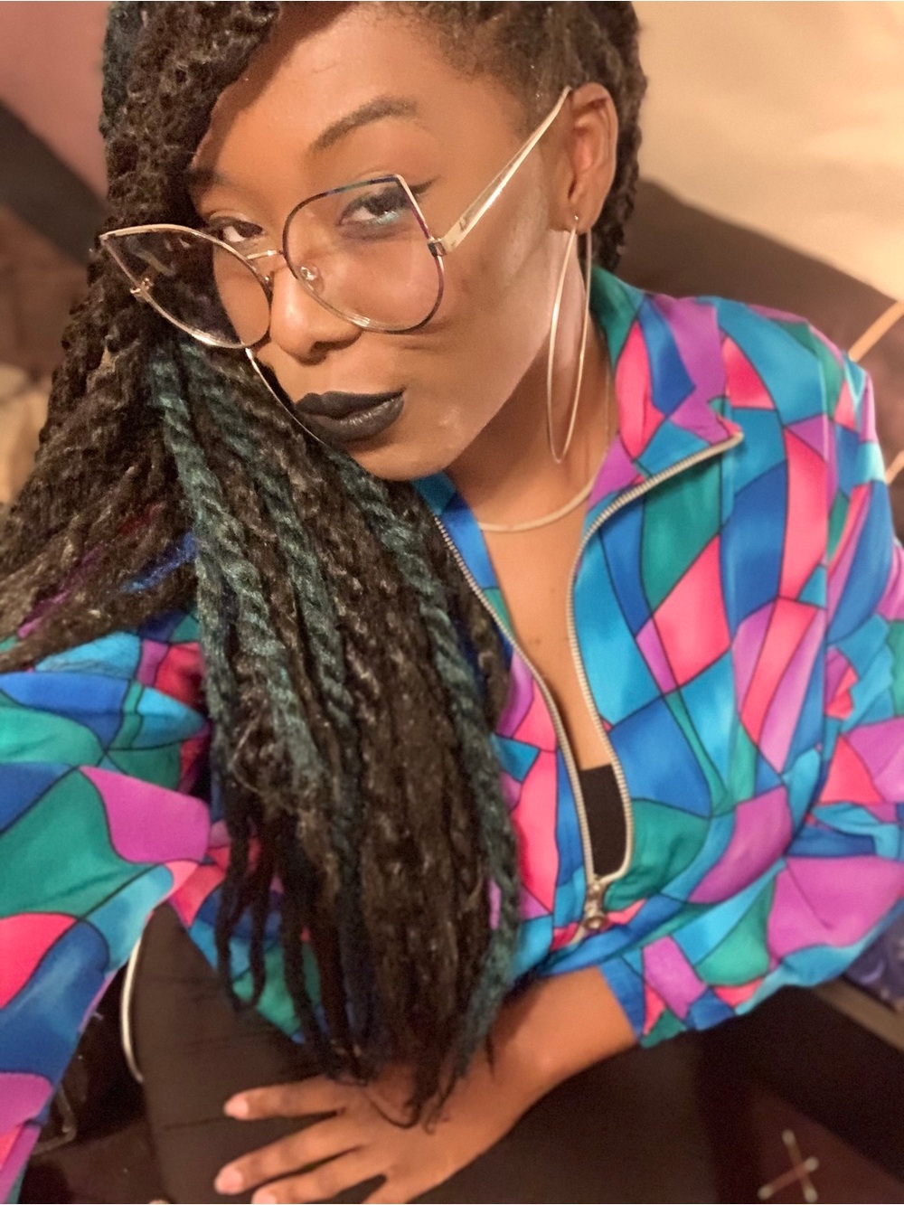 Teddi Retro Zip Up Windbreaker